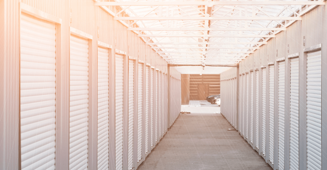 Large self-storage facility with climate-controlled storage units for protecting items from temperature and moisture.